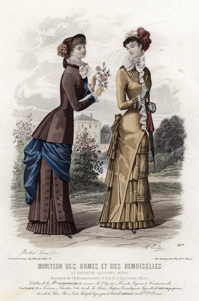 Francouzská módní deska, konec 19. století od French School