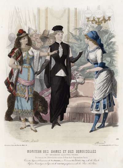 Francouzská módní deska, konec 19. století od French School