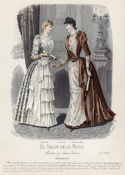 Francouzská módní deska, konec 19. století od French School