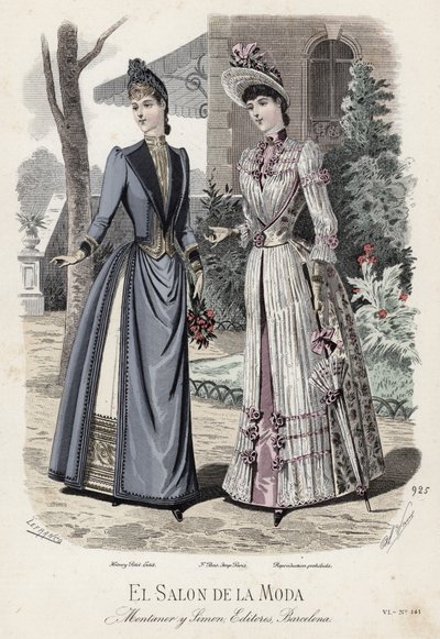 Francouzská módní deska, konec 19. století od French School