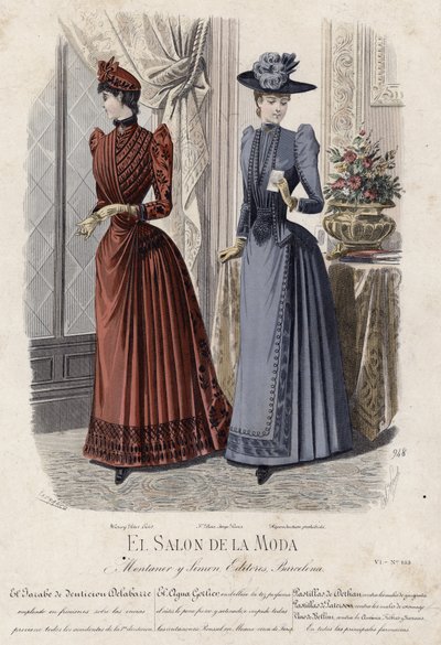 Francouzská módní deska, konec 19. století od French School