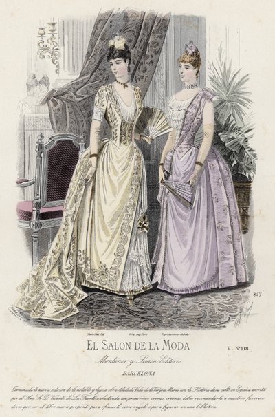 Francouzská módní deska, konec 19. století od French School