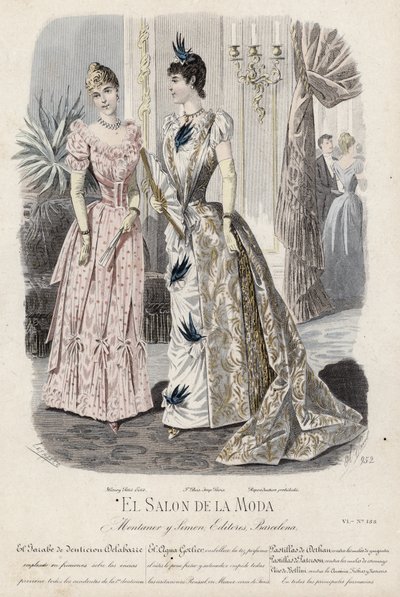 Francouzská módní deska, konec 19. století od French School