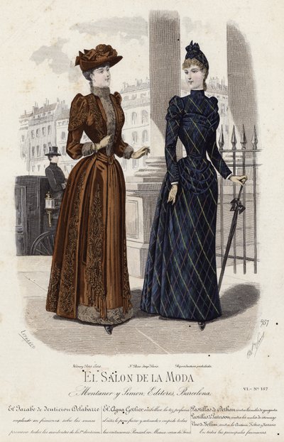 Francouzská módní deska, konec 19. století od French School