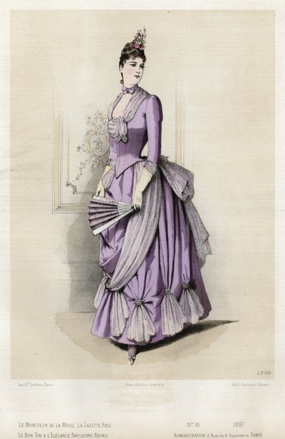 Francouzská módní deska, konec 19. století od French School