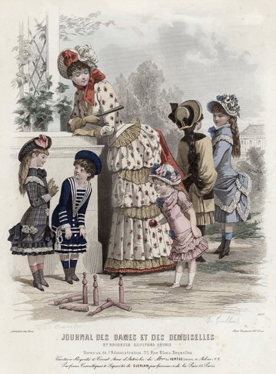 Francouzská módní deska, konec 19. století od French School