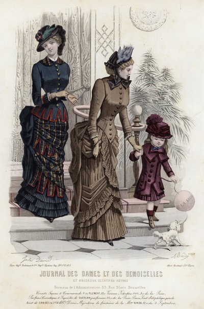 Francouzská módní deska, konec 19. století od French School