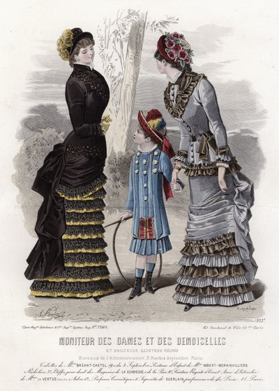 Francouzská módní deska, konec 19. století od French School