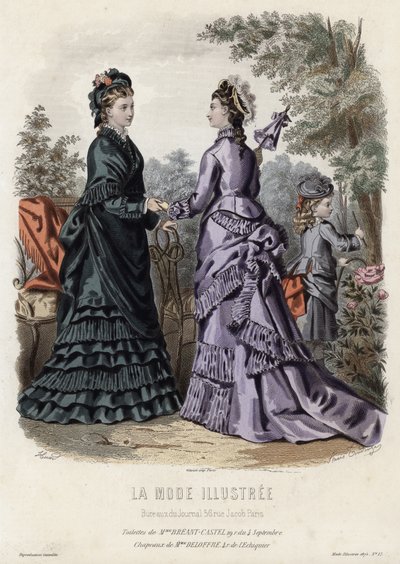 Francouzská módní deska, konec 19. století od French School