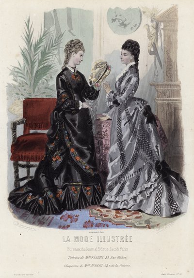 Francouzská módní deska, konec 19. století od French School