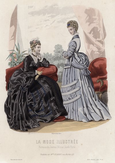 Francouzská módní deska, konec 19. století od French School