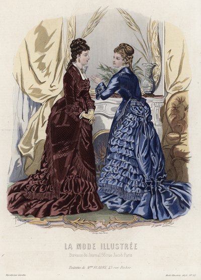 Francouzská módní deska, konec 19. století od French School