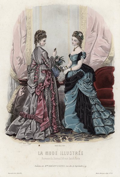 Francouzská módní deska, konec 19. století od French School