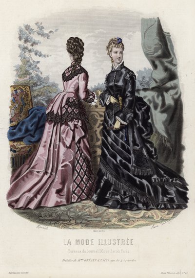 Francouzská módní deska, konec 19. století od French School