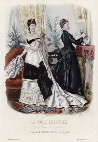 Francouzská módní deska, konec 19. století od French School