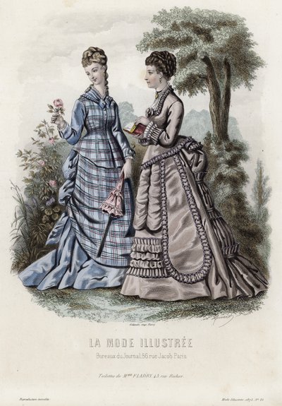 Francouzská módní deska, konec 19. století od French School