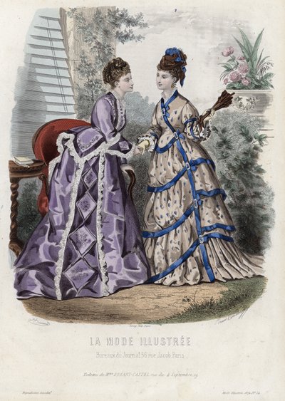 Francouzská módní deska, konec 19. století od French School