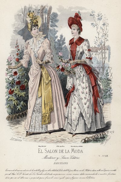 Francouzská módní deska, konec 19. století od French School