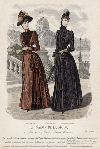Francouzská módní deska, konec 19. století od French School