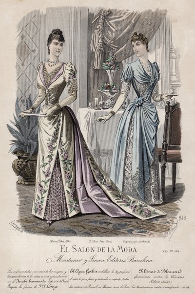 Francouzská módní deska, konec 19. století od French School