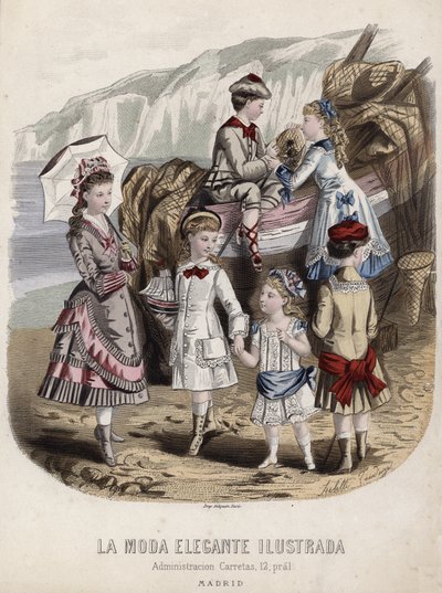 Francouzská módní deska, konec 19. století od French School