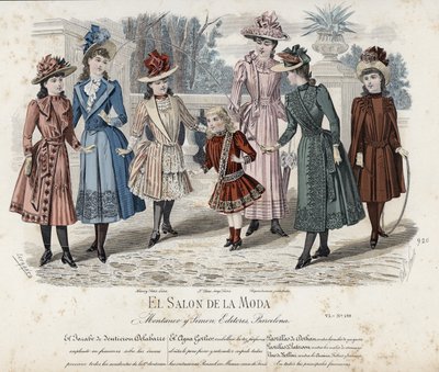Francouzská módní deska, konec 19. století od French School