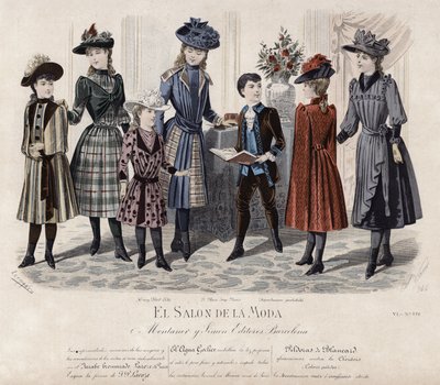 Francouzská módní deska, konec 19. století od French School