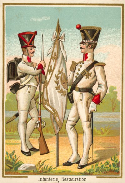 Francouzská pěchota restaurování (chromolitho) od French School