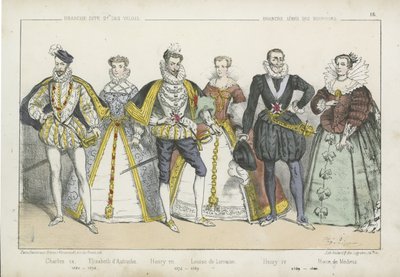 Francouzští králové a královny 16. a 17. století od French School