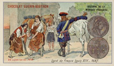 Francouzský liard za vlády Ludvíka XIV od French School