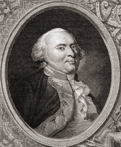 Friedrich Wilhelm II z Pruska, z „Histoire de la Revolution Francaise“ od Louise Blanca (1811-82) od French School