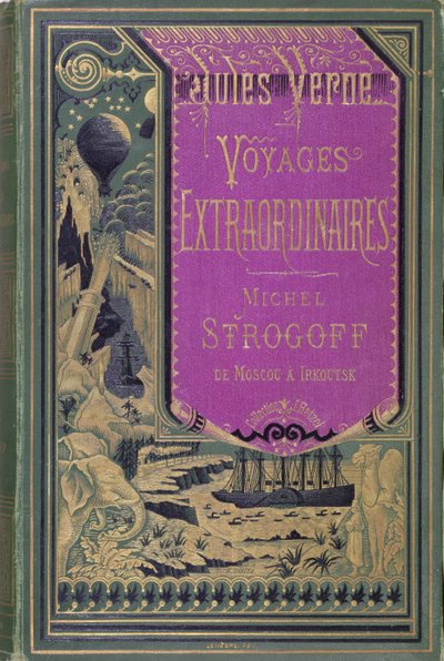 Přední strana obálky Michel Strogoff od Julese Verna (1828-1905) 1876 od French School