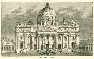 Přední strana svatého Petra (rytina) od French School