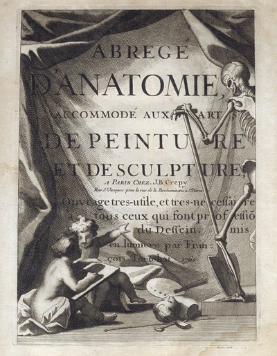 Frontispiece - Abstraktní anatomie, přizpůsobená umění malířství a sochařství - Abrege d