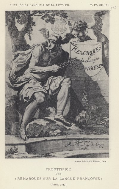 Frontispis k poznámkám o francouzském jazyce, Paříž od French School