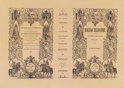 Frontispis La Peau de Chagrin, z ilustrovaného vydání děl Honore de Balzac (1799-1850) od Delloye a Lecou, 1838 od French School
