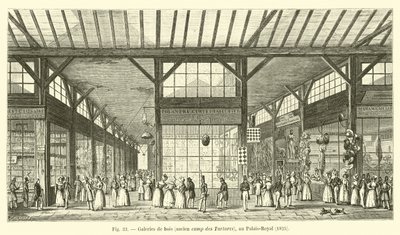 Dřevěné galerie, bývalý tábor Tatarů, v Palais-Royal, 1825 od French School