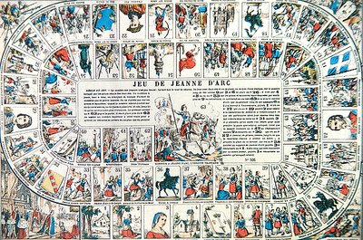 Hra Johanky z Arku (barevná litografie) od French School