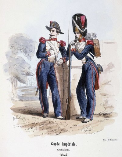 Císařská garda: Granátníci (1854) - v „Historie armády““ ed. Holič, Paříž od French School