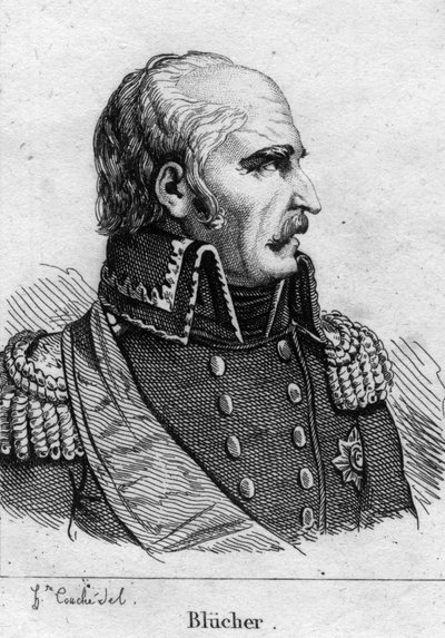 Gebhard Leberecht, kníže Blucher von Wahlstatt (1742-1819), pruský marechal. Rytina 19. století. od French School