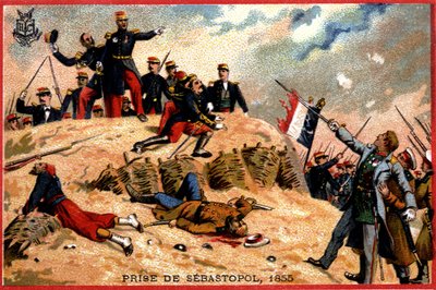 Generál Pelissier při dobytí Sevastopolu od French School