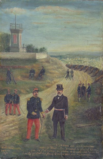 Georges Clemenceau (1841-1929) jako starosta Montmartru 18. března 1871 od French School