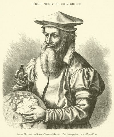 Gerard Mercator (rytina) od French School
