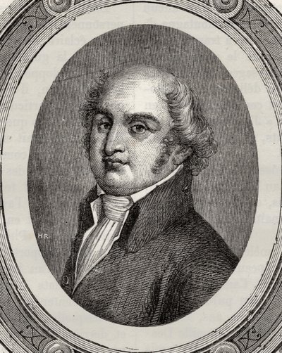 Gilbert Romme z „Histoire de la Revolution Francaise“ od Louise Blanca (1811-82) od French School
