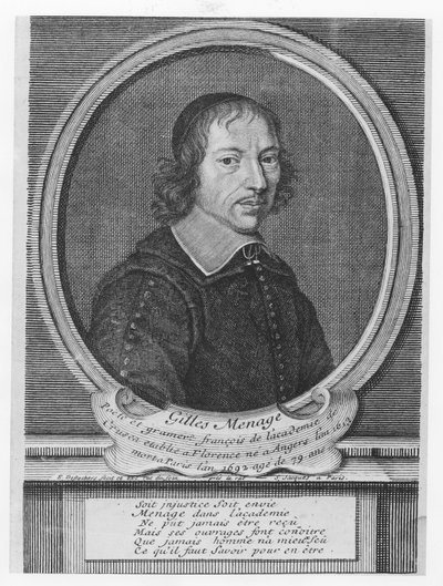 Gilles Menage (rytina) od French School