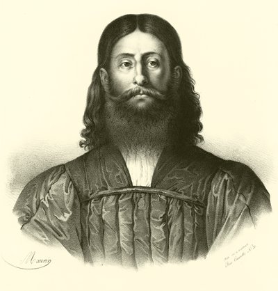 Giorgione, portrét (rytina) od French School