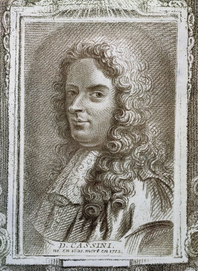 Giovanni Domenico Cassini (1625-1712), ilustrace z Histoire des Mathematiciens od Alexandra Saveriena (1720-1805), vydané v Paříži 1766 od French School