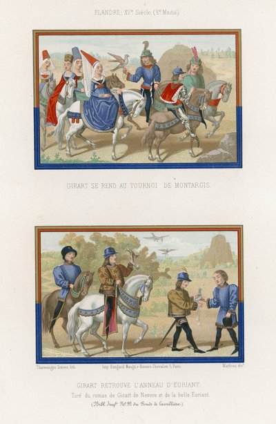 Girart jde na turnaj do Montarcis a Girart najde prsten Euriants od French School