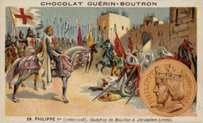 Godfrey z Bouillonu v Jeruzalémě od French School