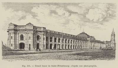 Velký bazar Saint-Petersburg (rytina) od French School